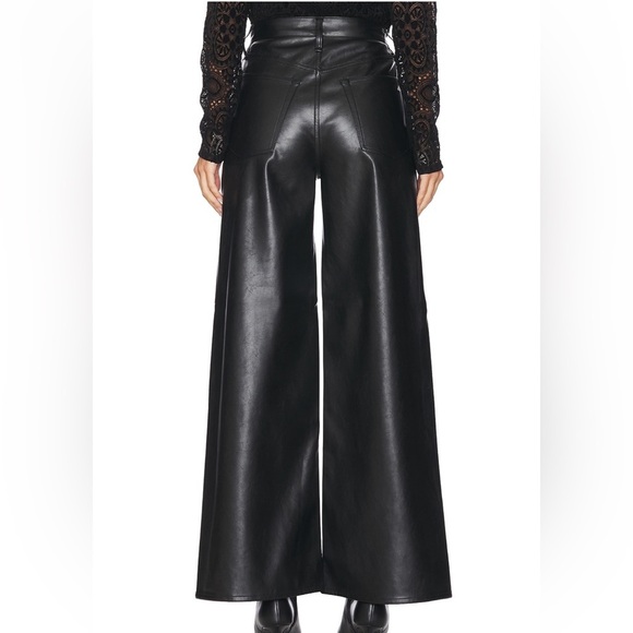 Rag & Bone Sofie Faux Leather Pant Wide Leg High Rise Vintage Stretch Jean 26 - Picture 9 of 16